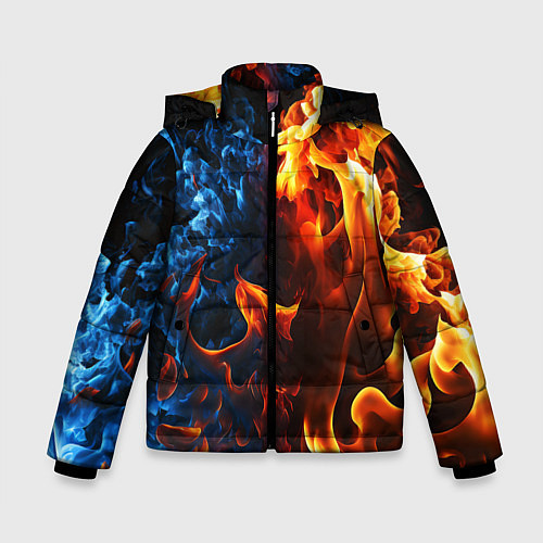 Зимняя куртка для мальчика Битва огней - два пламени / 3D-Красный – фото 1