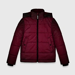 Куртка зимняя для мальчика Марсала темная, градиент, цвет: 3D-черный
