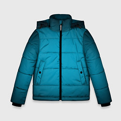 Куртка зимняя для мальчика Изумрудный градиент, цвет: 3D-черный