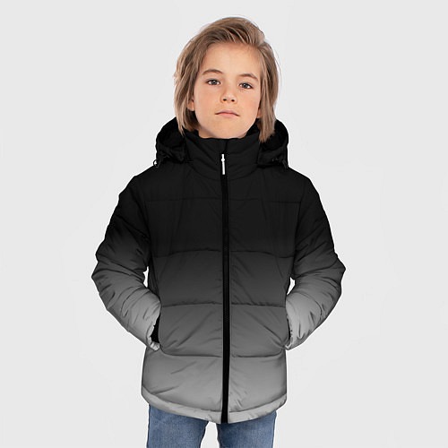 Зимняя куртка для мальчика От черного к белому / 3D-Светло-серый – фото 3