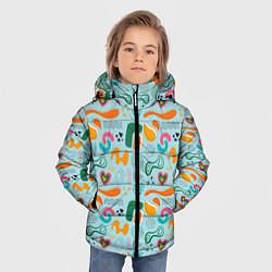 Куртка зимняя для мальчика Geometric pattern, цвет: 3D-черный — фото 2