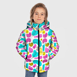 Куртка зимняя для мальчика Geometric pattern, цвет: 3D-светло-серый — фото 2