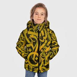 Куртка зимняя для мальчика Gold Calligraphic, цвет: 3D-светло-серый — фото 2