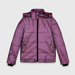 Куртка зимняя для мальчика Розовая пальма, цвет: 3D-черный