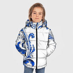 Куртка зимняя для мальчика Русские узоры, цвет: 3D-светло-серый — фото 2