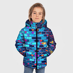 Куртка зимняя для мальчика Кирпичные сердца, цвет: 3D-красный — фото 2