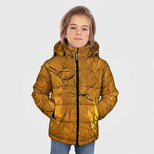 Зимняя куртка для мальчика Золотое стекло / 3D-Светло-серый – фото 3