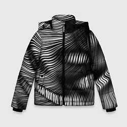 Куртка зимняя для мальчика Оптические волны, цвет: 3D-черный