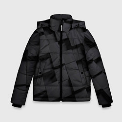 Куртка зимняя для мальчика Металлические плитки хром, цвет: 3D-черный