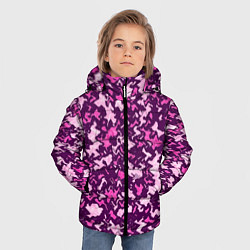 Куртка зимняя для мальчика Розовый глитч камуфляж, цвет: 3D-светло-серый — фото 2