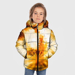 Куртка зимняя для мальчика Ярко-жёлтое свечение и пиксели, цвет: 3D-светло-серый — фото 2