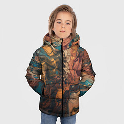 Куртка зимняя для мальчика Иллюстрация нейросети в стиле флюид арта, цвет: 3D-черный — фото 2