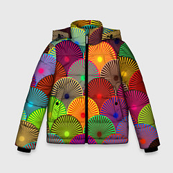 Куртка зимняя для мальчика Multicolored circles, цвет: 3D-светло-серый