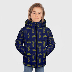 Куртка зимняя для мальчика Bart pattern Eat my shorts, цвет: 3D-светло-серый — фото 2