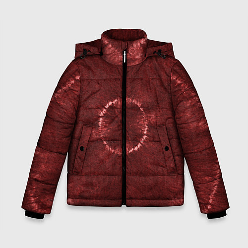 Зимняя куртка для мальчика Красный круг тай-дай / 3D-Красный – фото 1