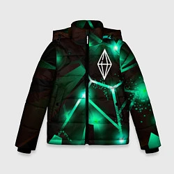 Куртка зимняя для мальчика The Sims разлом плит, цвет: 3D-черный