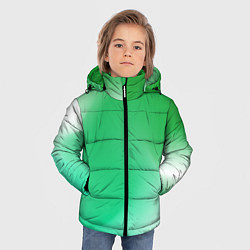 Куртка зимняя для мальчика Градиент зеленый, цвет: 3D-черный — фото 2