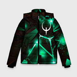 Куртка зимняя для мальчика Quake разлом плит, цвет: 3D-черный