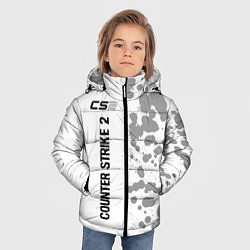 Куртка зимняя для мальчика Counter Strike 2 glitch на светлом фоне: по-вертик, цвет: 3D-черный — фото 2