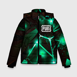 Куртка зимняя для мальчика PUBG разлом плит, цвет: 3D-черный