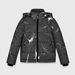 Куртка зимняя для мальчика Черно-белый узор, цвет: 3D-светло-серый