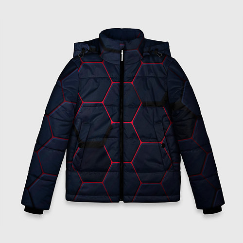 Зимняя куртка для мальчика Светящиеся стальная броня / 3D-Красный – фото 1