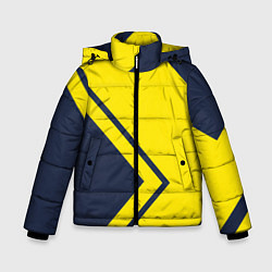 Куртка зимняя для мальчика Жёлтые стрелки, цвет: 3D-красный