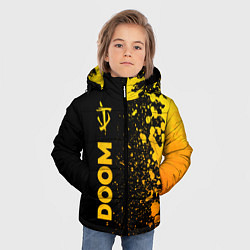 Куртка зимняя для мальчика Doom - gold gradient: по-вертикали, цвет: 3D-черный — фото 2