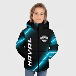 Куртка зимняя для мальчика Haval неоновые лампы, цвет: 3D-черный — фото 2