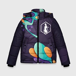 Куртка зимняя для мальчика Tomb Raider graffity splash, цвет: 3D-черный
