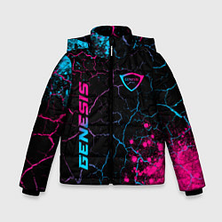 Зимняя куртка для мальчика Genesis - neon gradient: надпись, символ