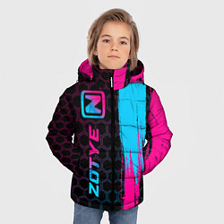 Куртка зимняя для мальчика Zotye - neon gradient: по-вертикали, цвет: 3D-черный — фото 2