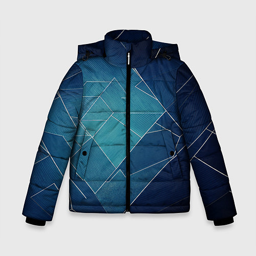 Зимняя куртка для мальчика Геометрическая бесконечность / 3D-Красный – фото 1