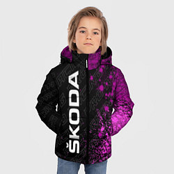 Куртка зимняя для мальчика Skoda pro racing: по-вертикали, цвет: 3D-черный — фото 2