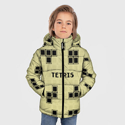 Куртка зимняя для мальчика Тетрис ретро, цвет: 3D-светло-серый — фото 2