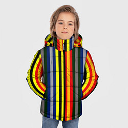 Куртка зимняя для мальчика Полосы школа чародейства и волшебства, цвет: 3D-черный — фото 2