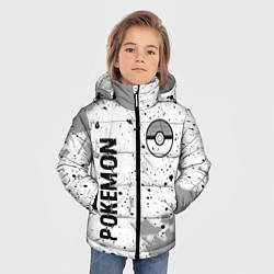 Куртка зимняя для мальчика Pokemon glitch на светлом фоне: надпись, символ, цвет: 3D-черный — фото 2