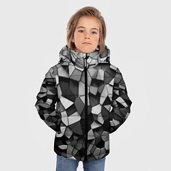 Куртка зимняя для мальчика Серые стальные плиты, цвет: 3D-черный — фото 2