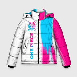 Зимняя куртка для мальчика One Piece neon gradient style: по-вертикали