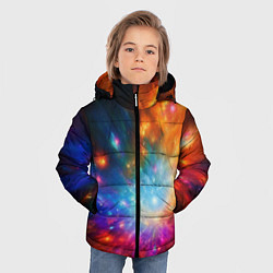 Куртка зимняя для мальчика Космическая многомерность, цвет: 3D-красный — фото 2
