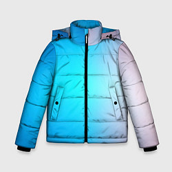 Куртка зимняя для мальчика Градиент из голубого в розовый, цвет: 3D-черный