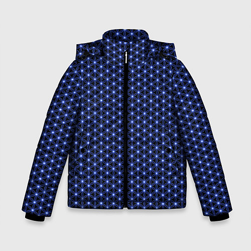 Зимняя куртка для мальчика Ясна3 - Цветок жизни мал / 3D-Светло-серый – фото 1