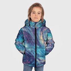 Куртка зимняя для мальчика Путеводная звезда в космосе, цвет: 3D-светло-серый — фото 2