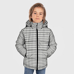 Куртка зимняя для мальчика Мелкая серая клетка, цвет: 3D-светло-серый — фото 2