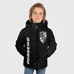 Куртка зимняя для мальчика Porsche карбоновый фон, цвет: 3D-черный — фото 2