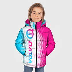 Куртка зимняя для мальчика Volvo neon gradient style: по-вертикали, цвет: 3D-черный — фото 2