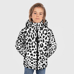 Куртка зимняя для мальчика Черные леопардовые пятна, цвет: 3D-черный — фото 2