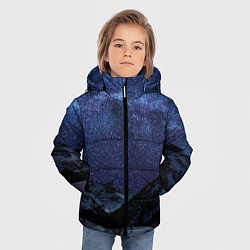 Куртка зимняя для мальчика Снежные горы и космос, цвет: 3D-светло-серый — фото 2