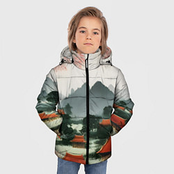 Куртка зимняя для мальчика Китайская деревня, цвет: 3D-светло-серый — фото 2