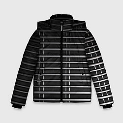 Куртка зимняя для мальчика Прямые линии, цвет: 3D-черный